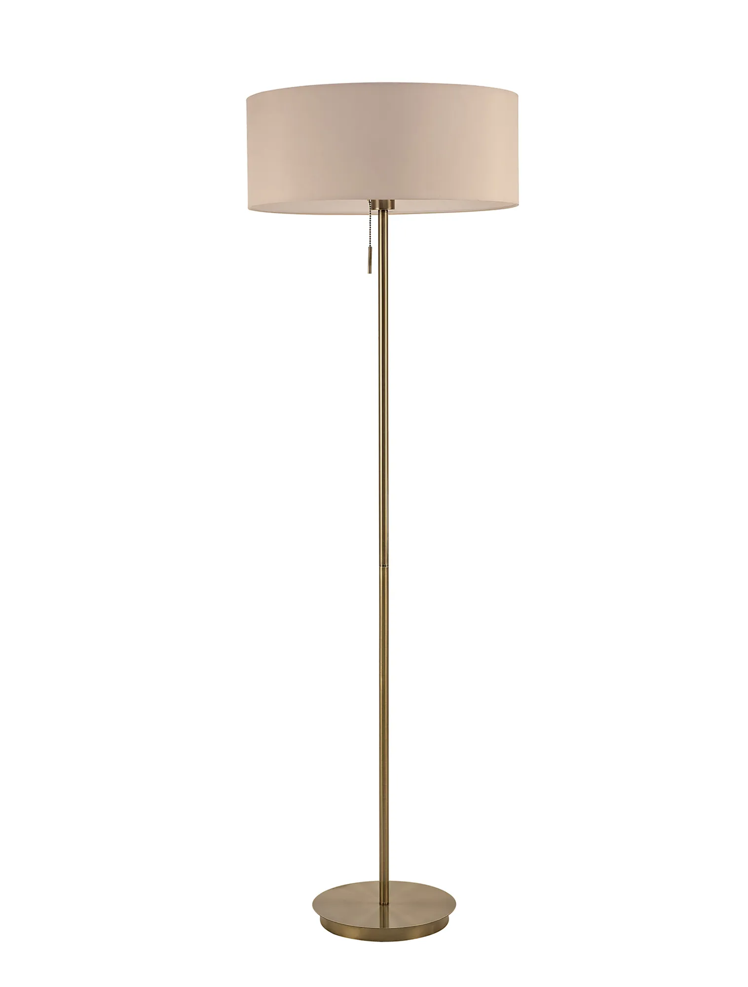 Baymont 50cm Pendant 1 Light Antique Brass, Nude Beige/Moonlight, Frosted Diffuser DK0224  Deco Baymont AB NU